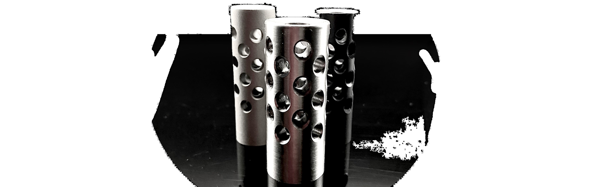 Group of 3 muzzle brakes